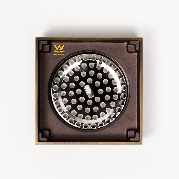 Alma 100x100 Tile Insert Brushed Vintage Antique Brass