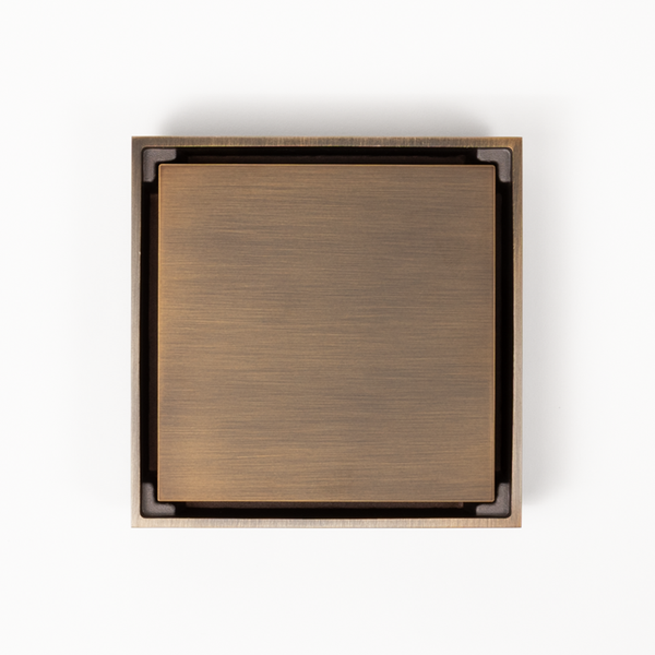 Alma 100x100 Tile Insert Brushed Vintage Antique Brass