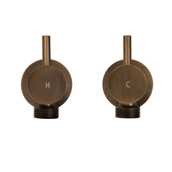 Alma Menzo Brushed Vintage Antique Brass Washing Machine Tap