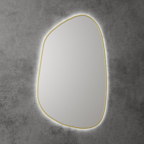 Aulic Tarcoola Asymmetric LED Mirror Brushed Gold