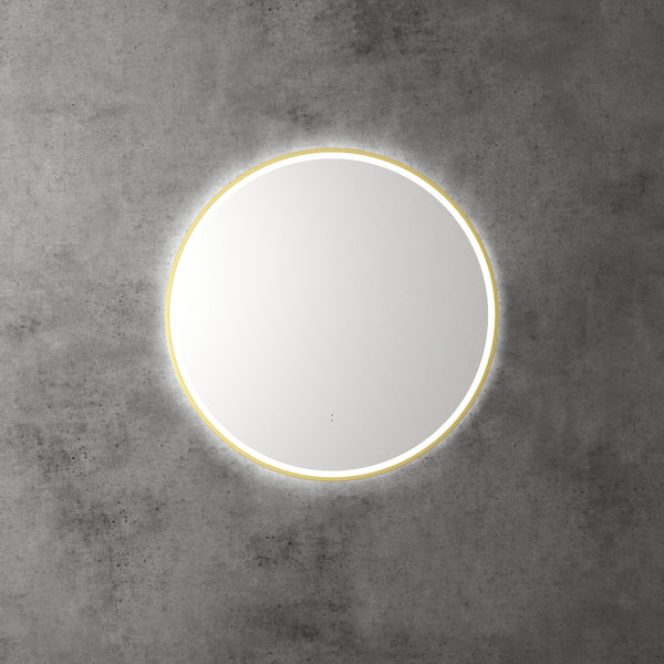 Aulic Windsor Round LED Mirror 700mm Brushed Gold