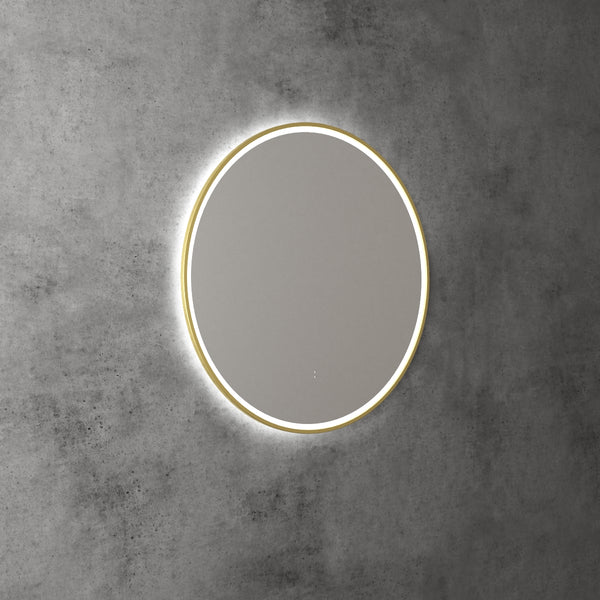 Aulic Windsor Round LED Mirror 700mm Brushed Gold