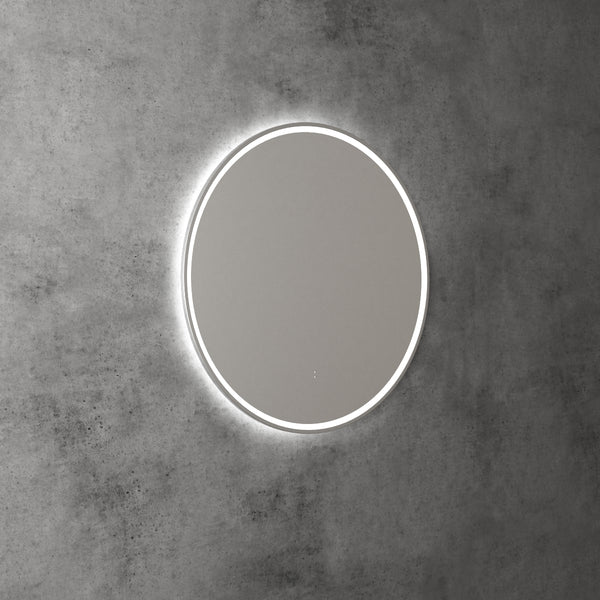 Aulic Windsor Round LED Mirror 700mm Brushed Nickel