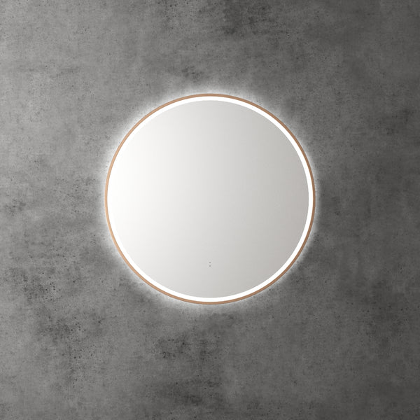 Aulic Windsor Round LED Mirror 700mm Brushed Bronze