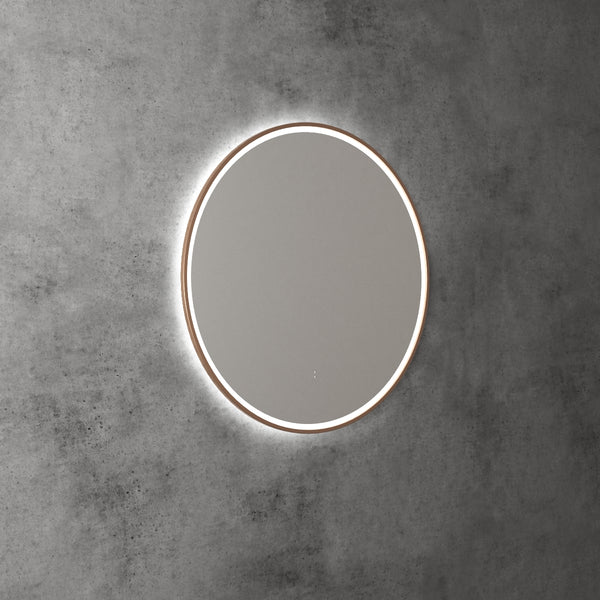 Aulic Windsor Round LED Mirror 700mm Brushed Bronze