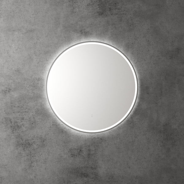 Aulic Windsor Round LED Mirror 700mm Gunmetal