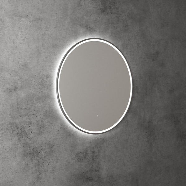 Aulic Windsor Round LED Mirror 700mm Gunmetal