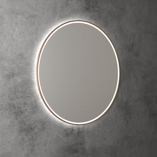 Aulic Windsor Round LED Mirror 900mm Brushed Bronze