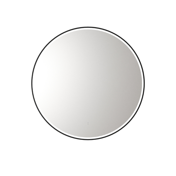Aulic Windsor Round LED Mirror 900mm Matte Black