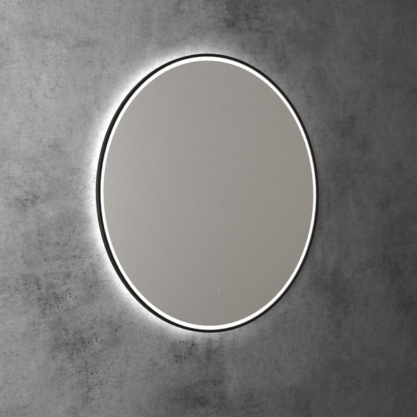 Aulic Windsor Round LED Mirror 900mm Matte Black
