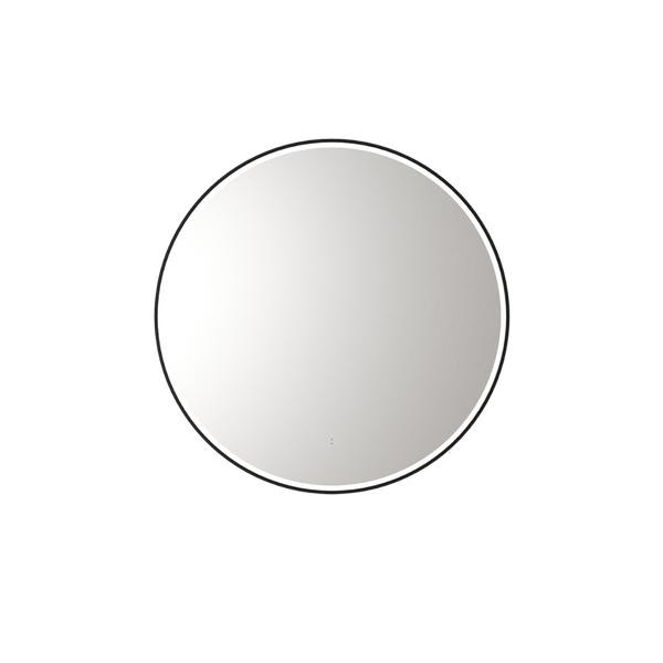 Aulic Windsor Round LED Mirror 700mm Matte Black