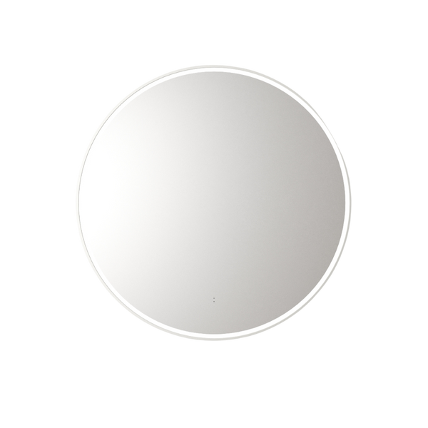 Aulic Windsor Round LED Mirror 900mm Matte White