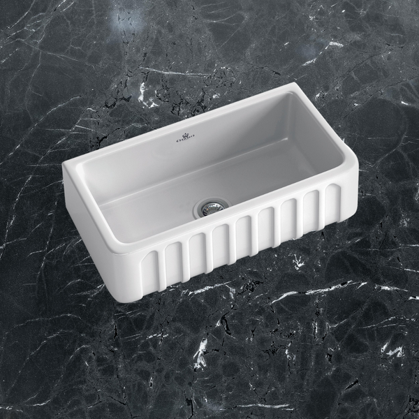 Chambord Louis Large Single Bowl Fireclay White