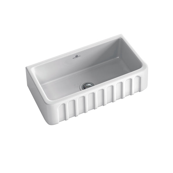 Chambord Louis Large Single Bowl Fireclay White