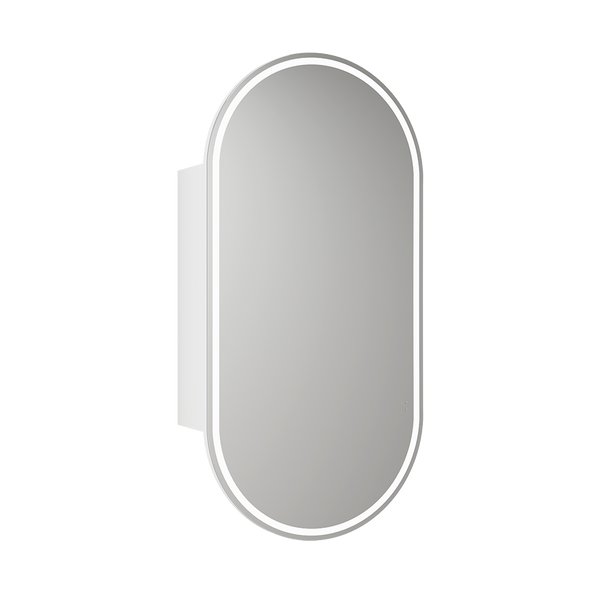 Aulic Beau Monde Oblong LED Matte White Shaving Cabinet