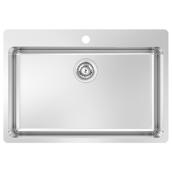 Abey The Latrobe With Taphole And Overflow Stainless Steel