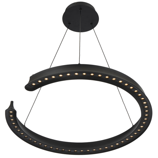 Telbix Lucid Round Pendant Black
