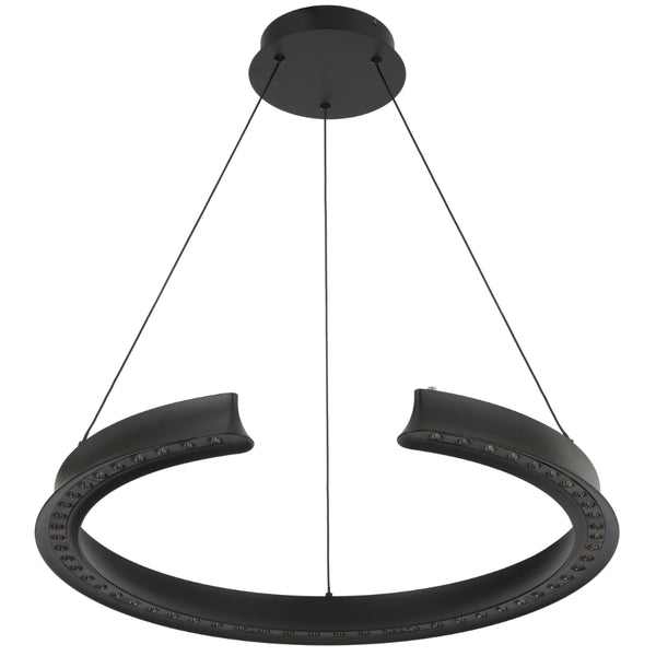 Telbix Lucid Round Pendant Black