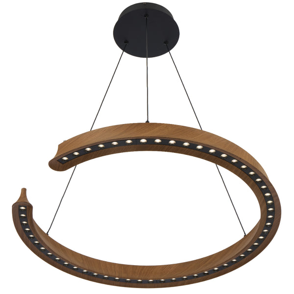 Telbix Lucid Round Pendant Wood