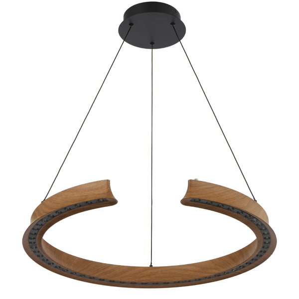 Telbix Lucid Round Pendant Wood