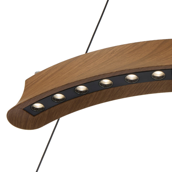 Telbix Lucid Round Pendant Wood