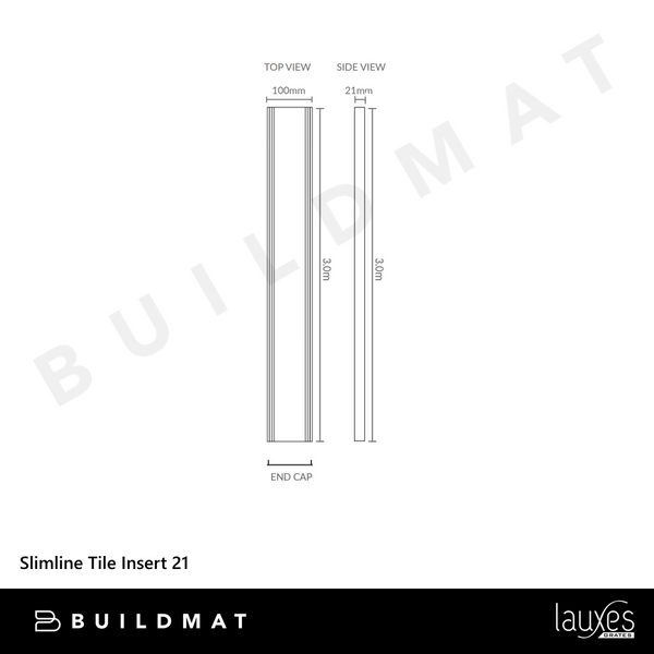 Lauxes Grates Slimline Tile Insert 21 Matte Gold