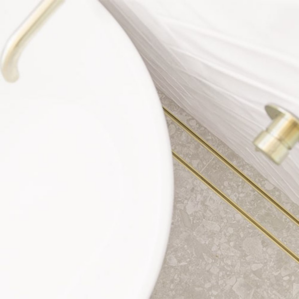 Lauxes Grates Slimline Tile Insert Matte Gold