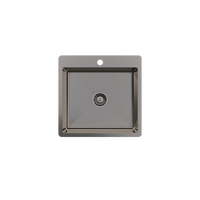 Alma Leo 510x500 Single Bowl Tap Landing Sink Brushed Gunmetal