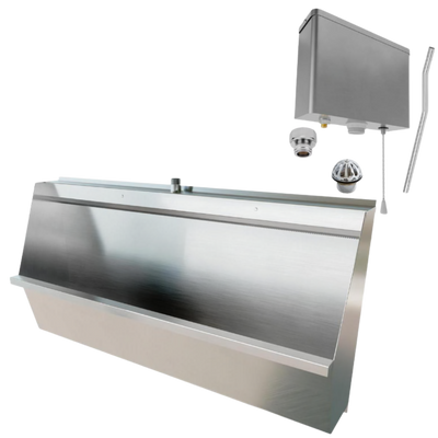 3monkeez Standard Wall Hung Urinal 1200mmL Complete Kit (Off the shelf)