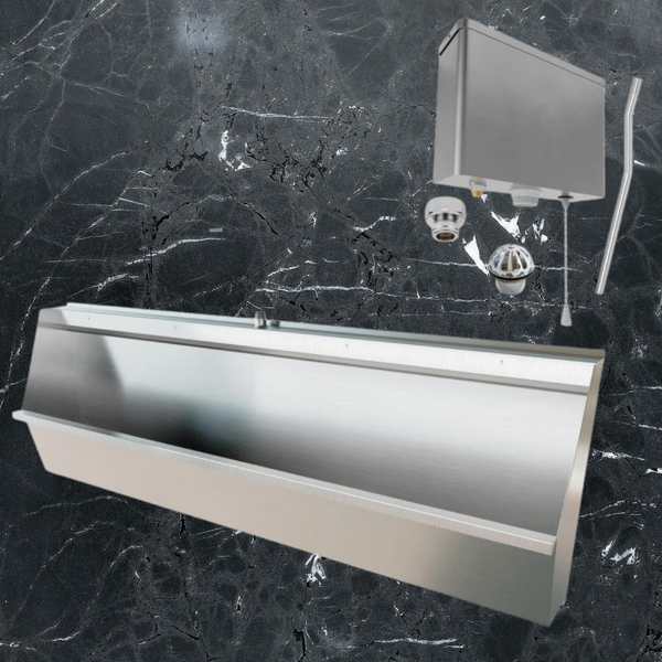 3monkeez Standard Wall Hung Urinal 1800mmL Complete Kit (Off the shelf)