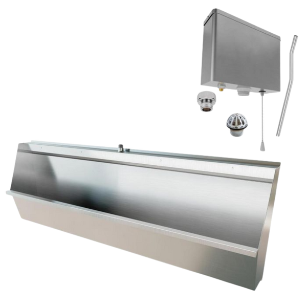 3monkeez Standard Wall Hung Urinal 1800mmL Complete Kit (Off the shelf)