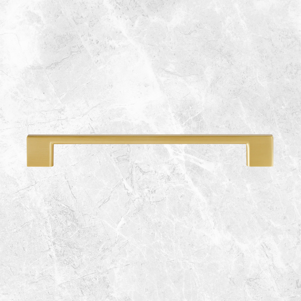 Momo Handles Livorno D Handle 192mm Brushed Matte Brass