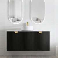 Otti Marlo 1200mm Matte Black Wall Hung Vanity