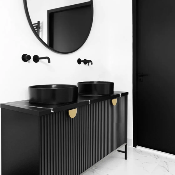 Otti Marlo 1500mm Matte Black Wall Hung Vanity