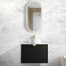 Otti Marlo 750mm Matte Black Wall Hung Vanity
