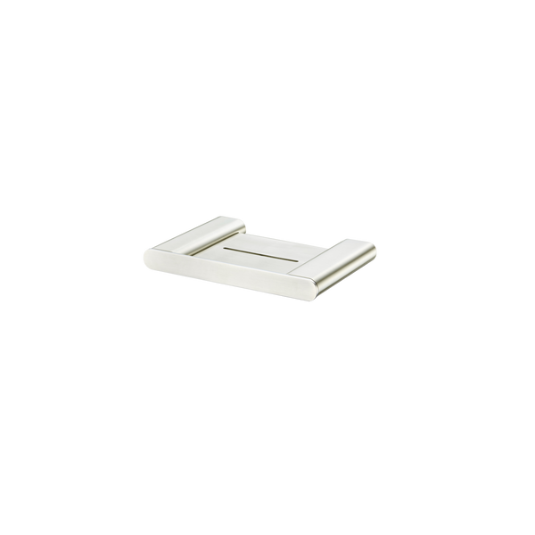 Oliveri Madrid Soap Holder With Shelf Brushed Nickel