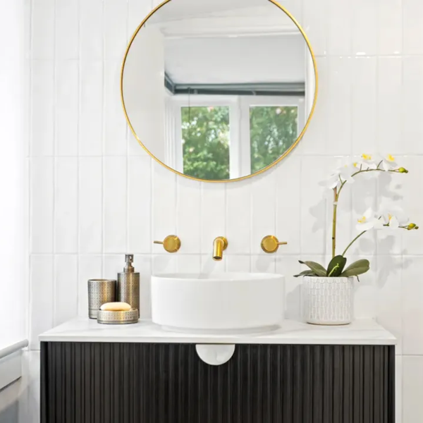 Otti Marlo 900mm Matte Black Wall Hung Vanity