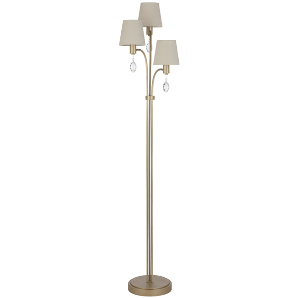 Telbix Malvern 3 Light Floor Lamp Antique Silver