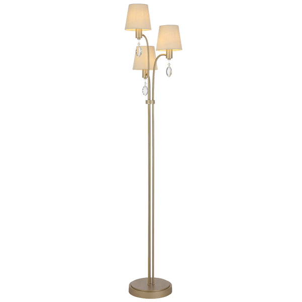 Telbix Malvern 3 Light Floor Lamp Antique Silver