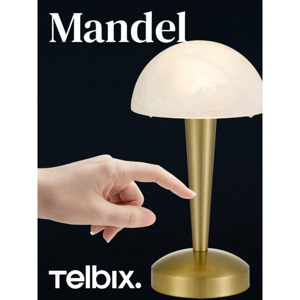 Telbix Mandel Touch Table Lamp Antique Gold