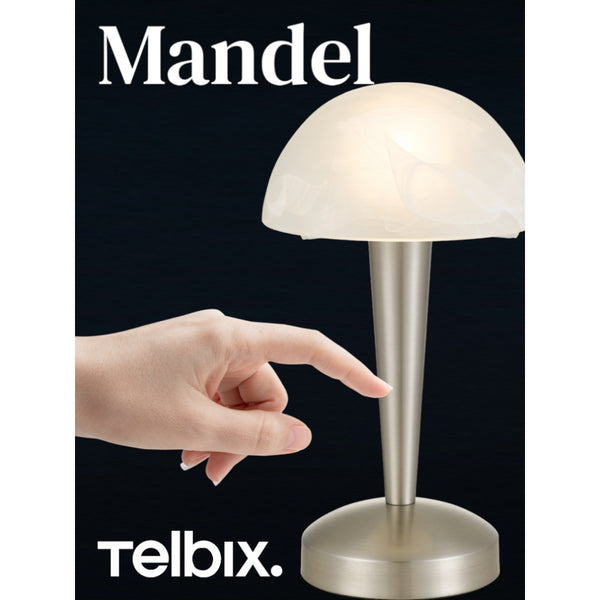 Telbix Mandel Touch Table Lamp Nickel