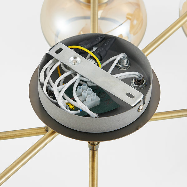 Telbix Marbell 6 Light CTC Antique Brass