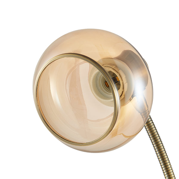 Telbix Marbell Floor Lamp Antique Brass