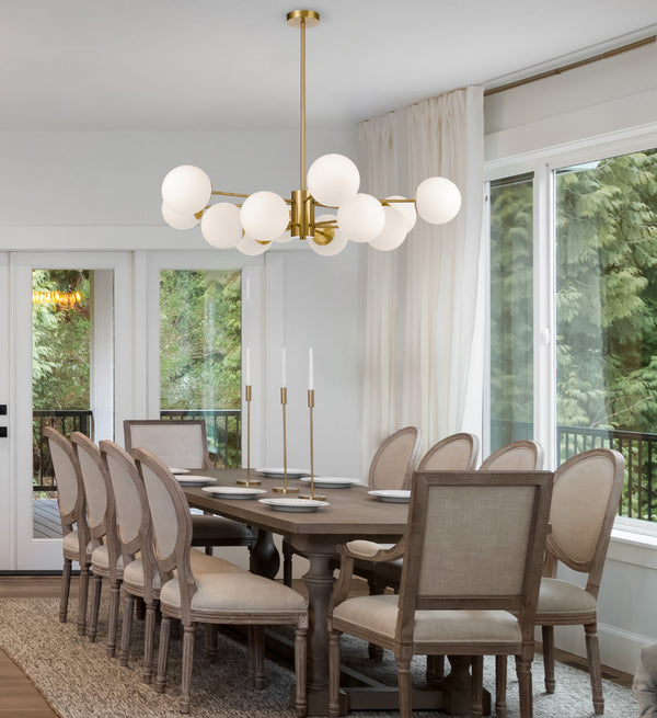 Telbix Marsten 12 Lights Pendant Antique Gold