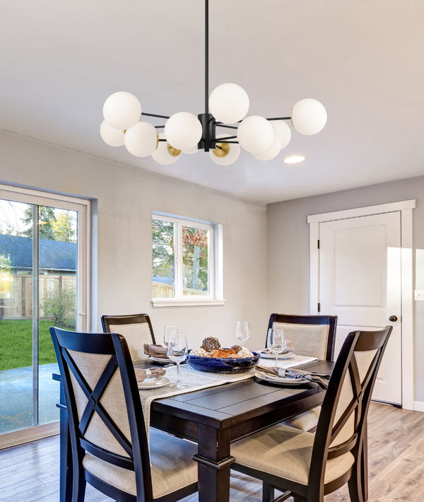 Telbix Marsten 12 Lights Pendant Black