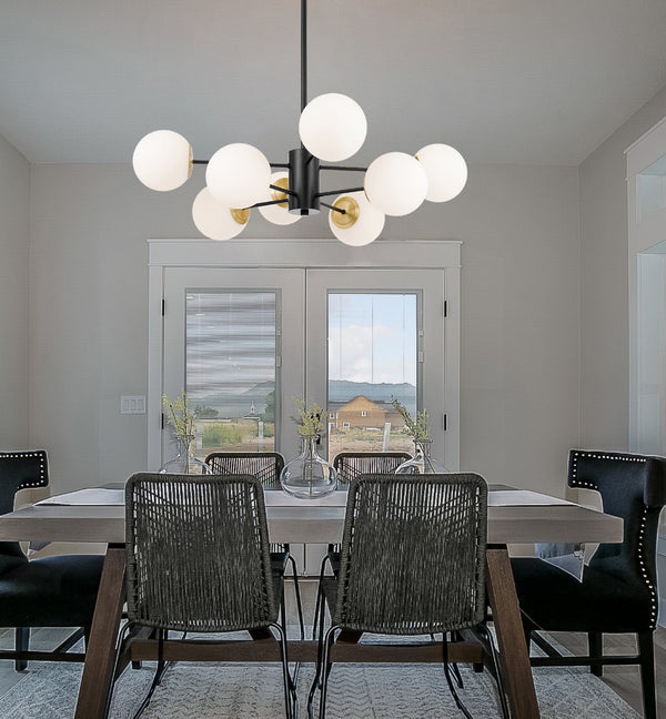 Telbix Marsten 8 Lights Pendant Black