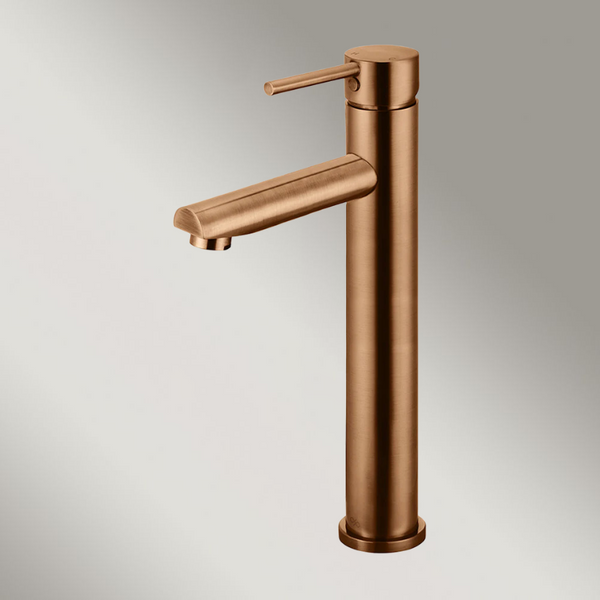 Meir Round Tall Basin Mixer Lustre Bronze
