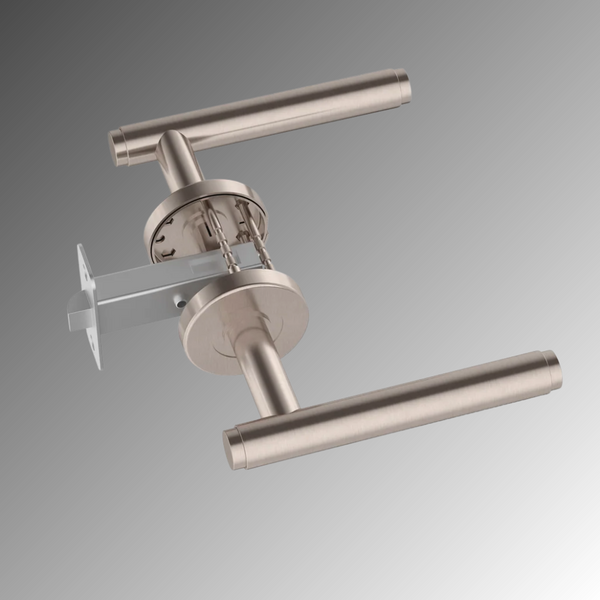 Meir Oppen Flat Lever Passage Door Handle Champagne
