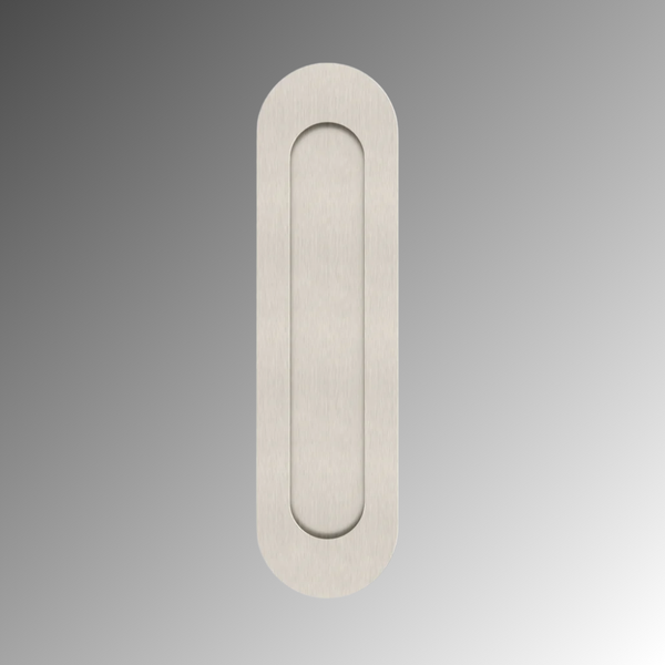 Meir Curvaé Oval Flush Passage Pull Handle Brushed Nickel