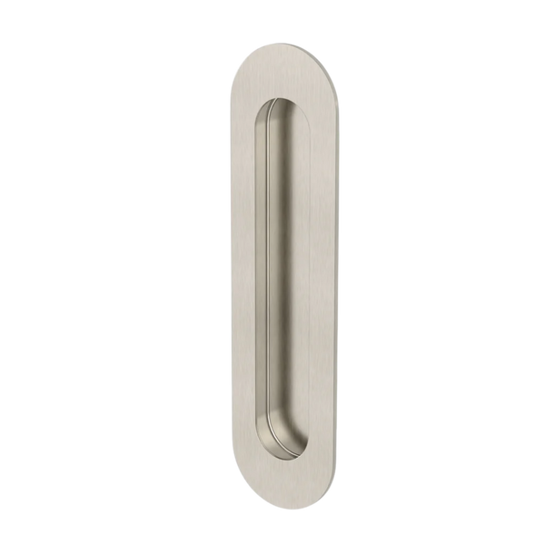 Meir Curvaé Oval Flush Passage Pull Handle Brushed Nickel